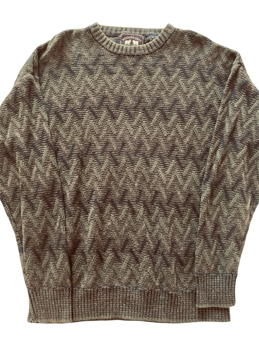 Vintage Woods & Gray Men’s Knit Green Sweater M